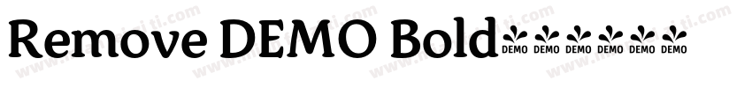 Remove DEMO Bold字体转换